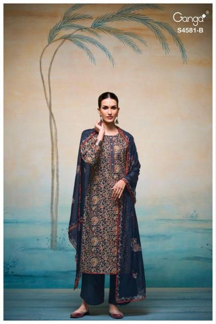 Ganga ruby 4581 cotton dress material wholesale